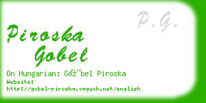 piroska gobel business card